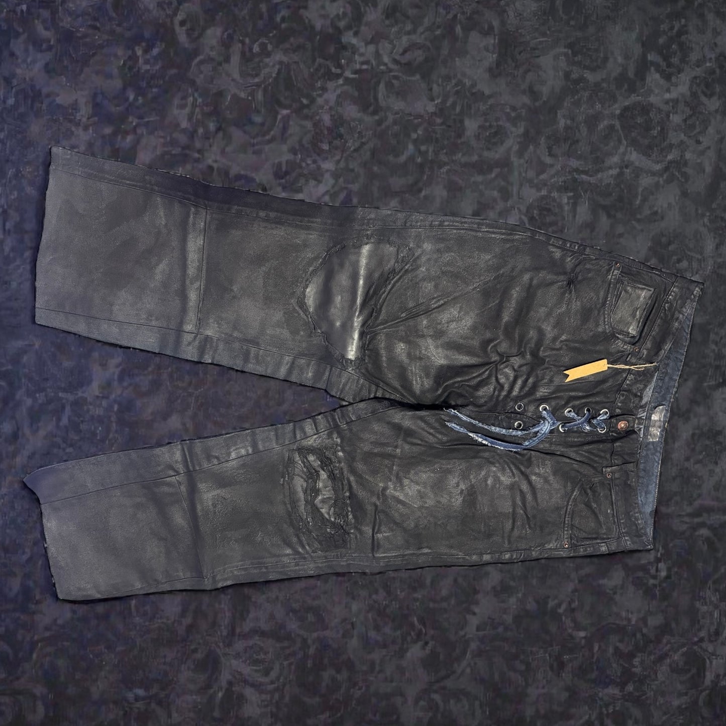Waxed Black Denim Made to Order