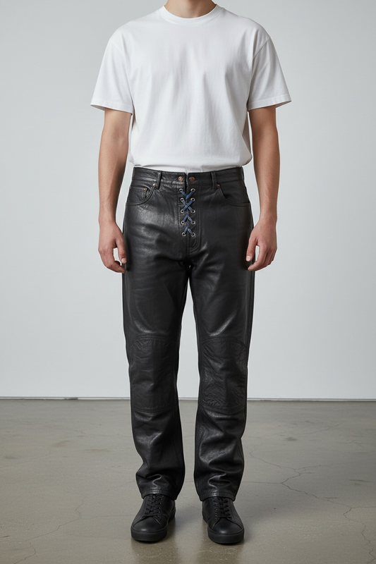 Waxed Black Denim Made to Order