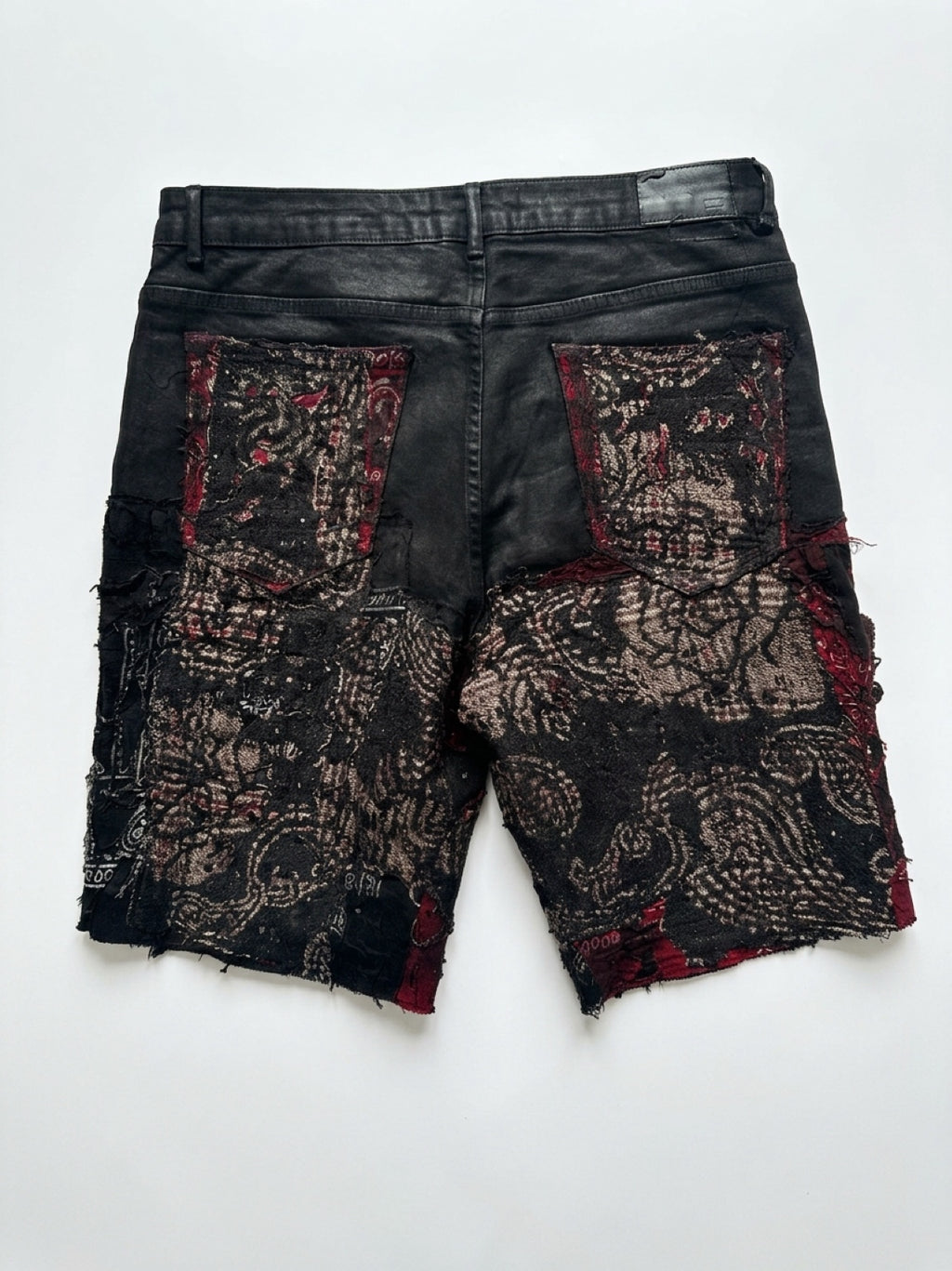Grim Bandana Destroyed waxed Shorts