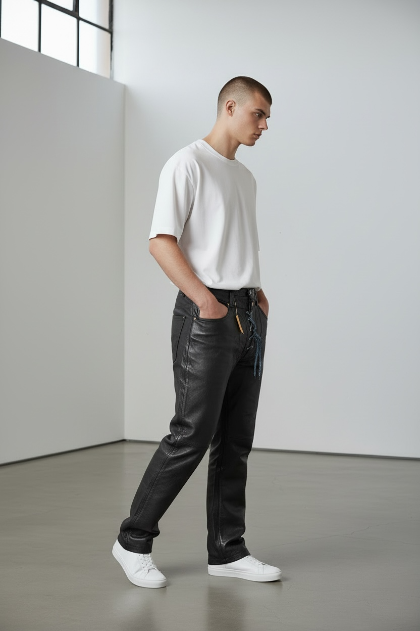 Waxed Black Denim Made to Order