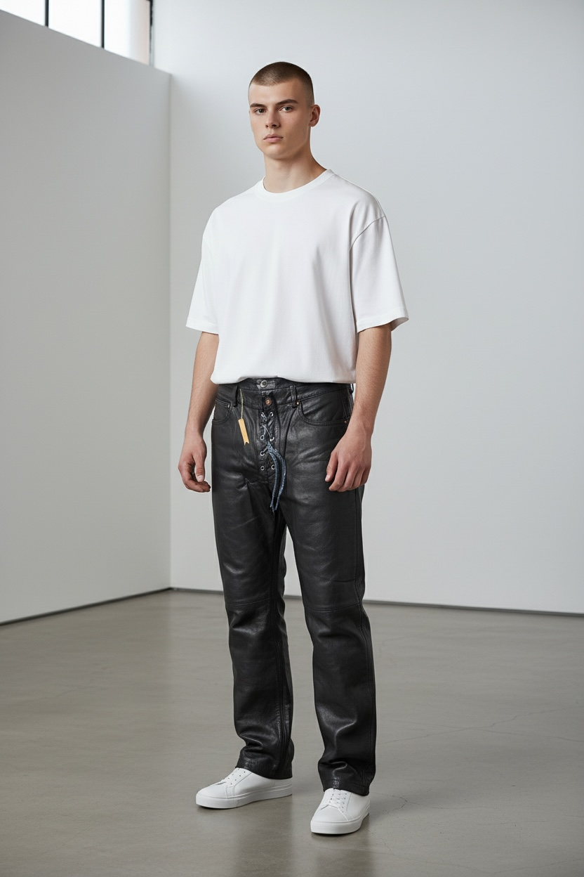 Waxed Black Denim Made to Order