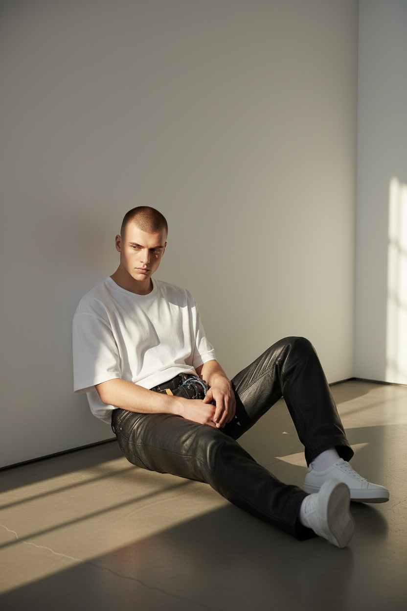 Waxed Black Denim Made to Order