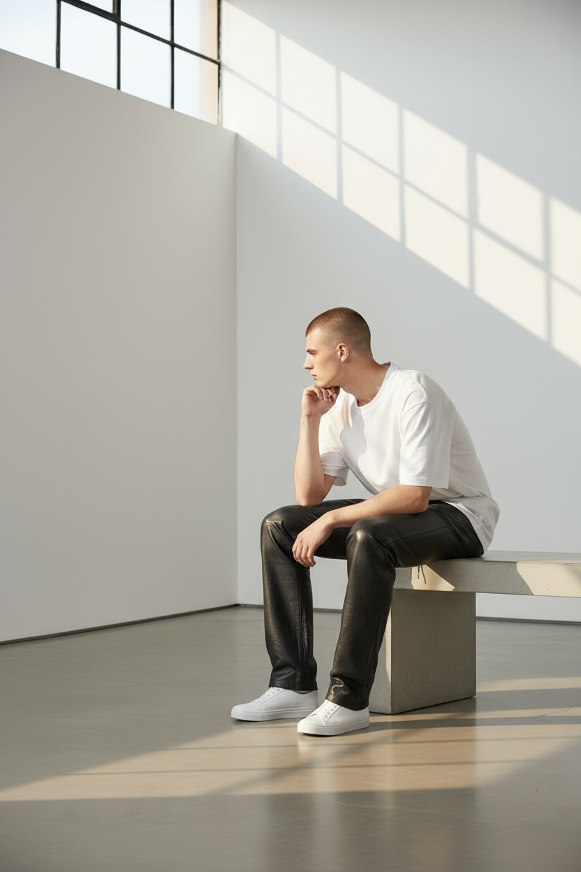 Waxed Black Denim Made to Order