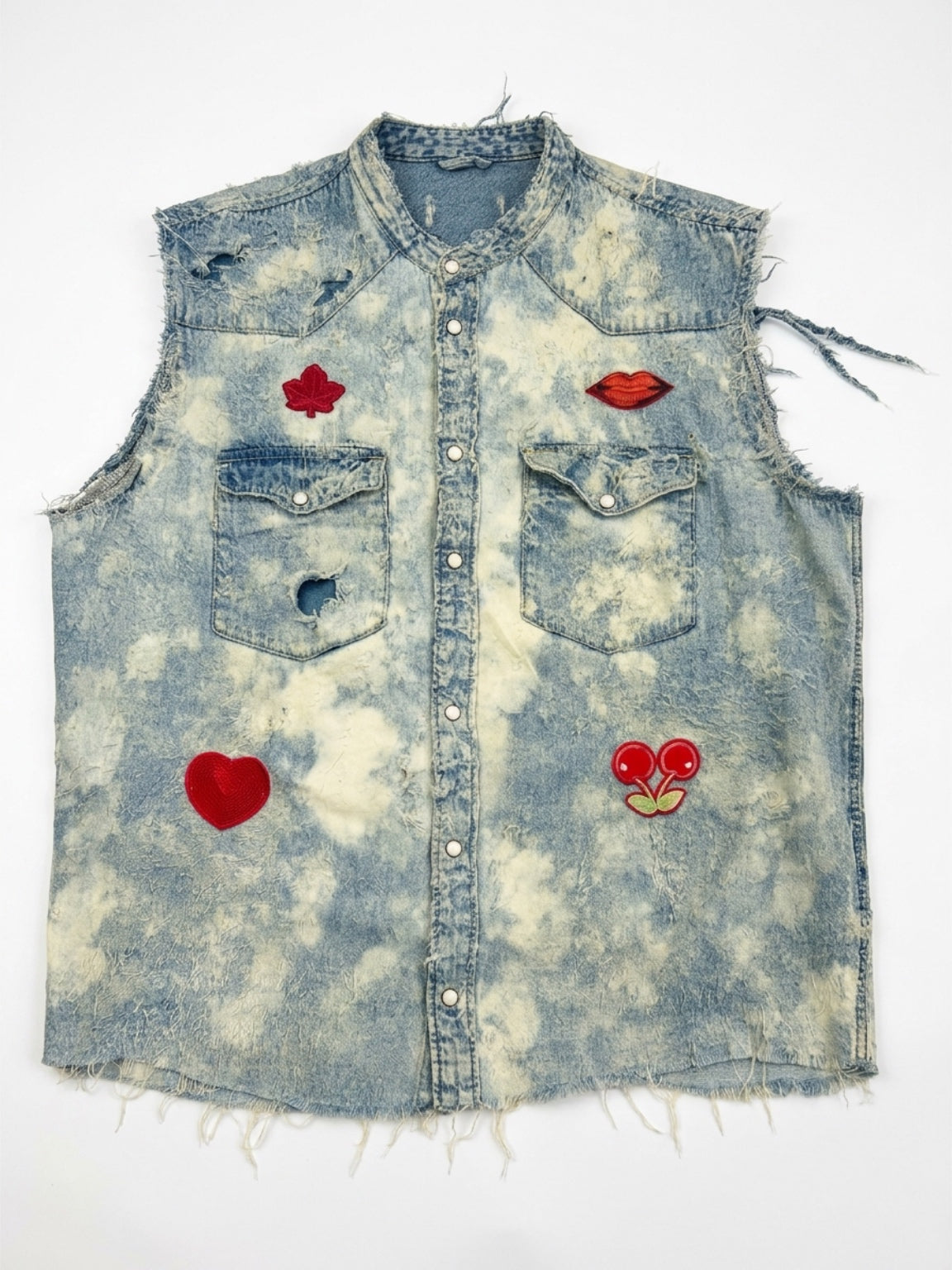 Cherry Rebel Denim Vest