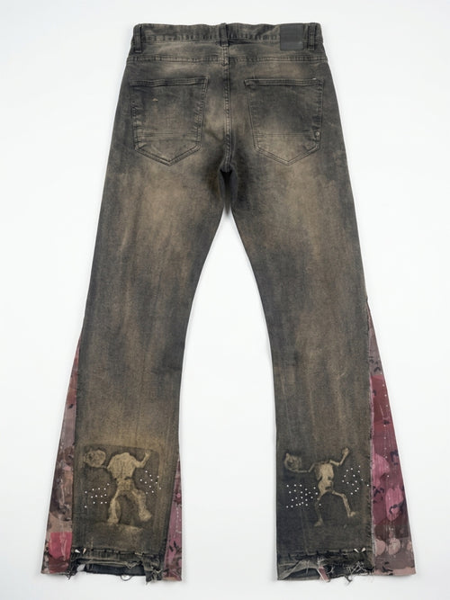 Blood & Bone Patchwork Flared Jeans